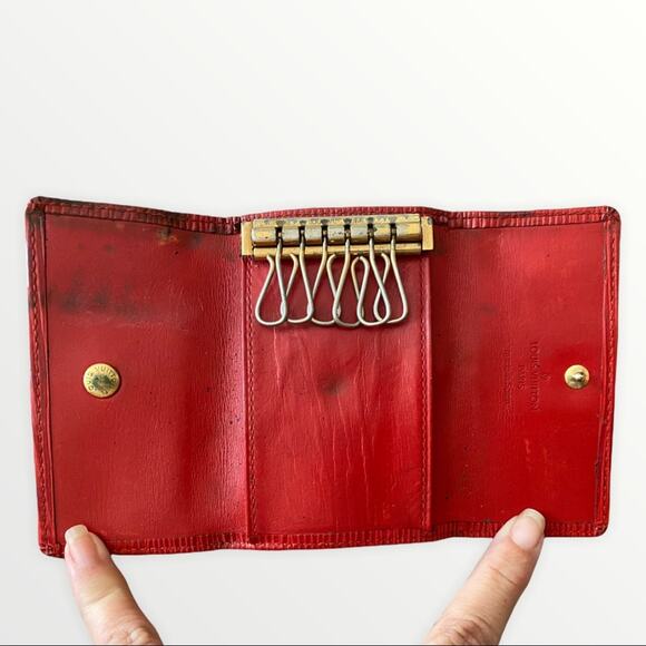 Louis Vuitton Folding Red Epi 6 Multicles Hook Key Ring - Picture 4 of 7